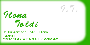 ilona toldi business card